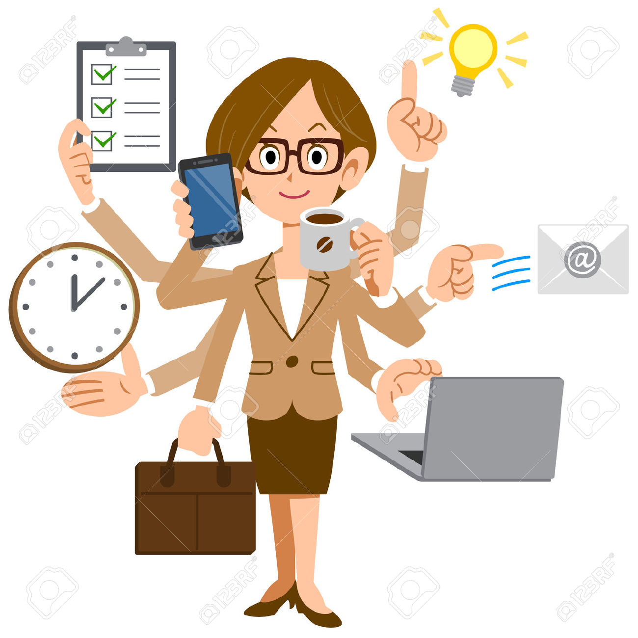 clipart busy woman - Clipground