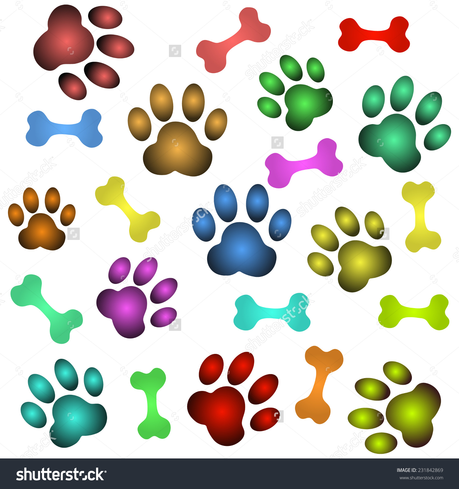 clipart color background with dog paws 20 free Cliparts | Download