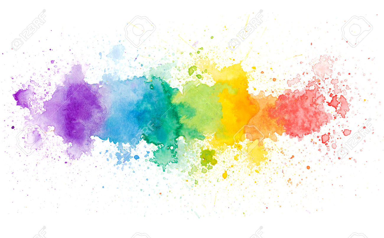 29 Rainbow Watercolor Splash Clipart Watercolor Clipart Logo Background
