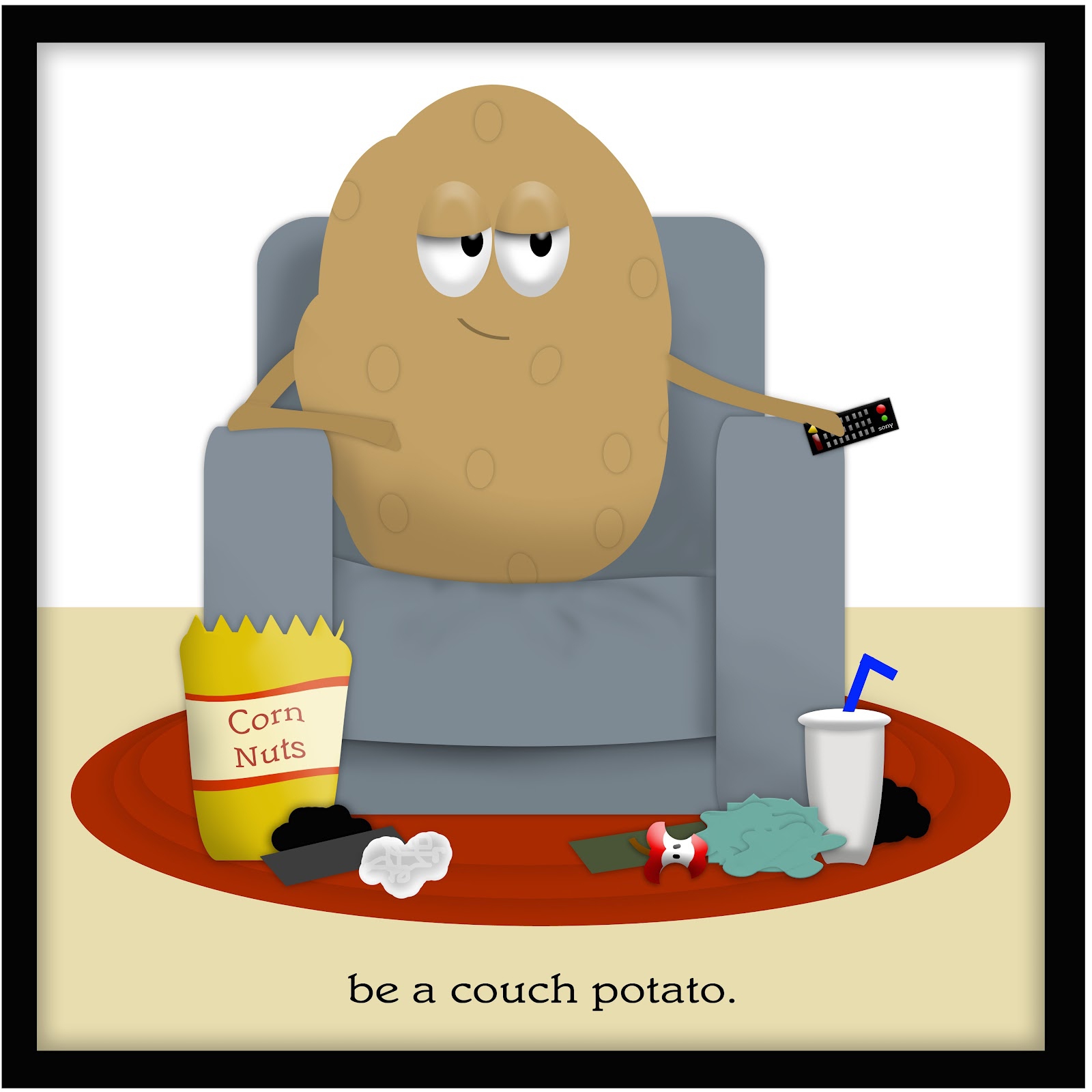 clipart couch potato - Clipground