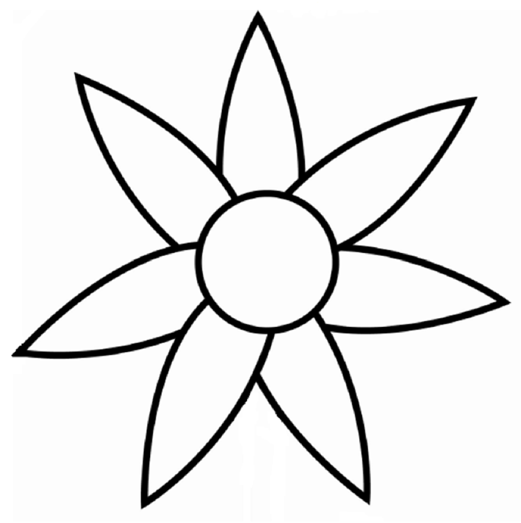 outline of a flower clipart Clipground