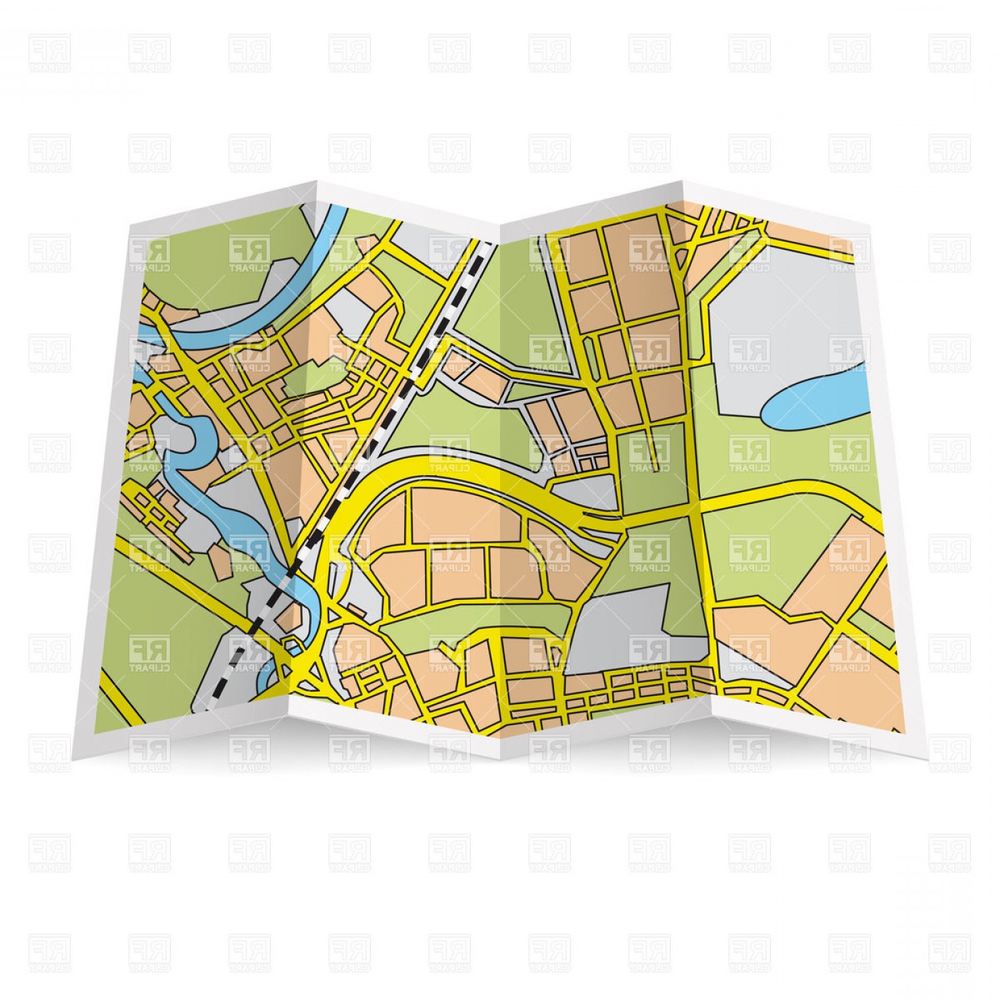 Clipart Folded Map 18 