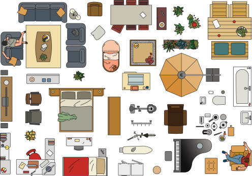 Floor Plan Furniture Clip Art