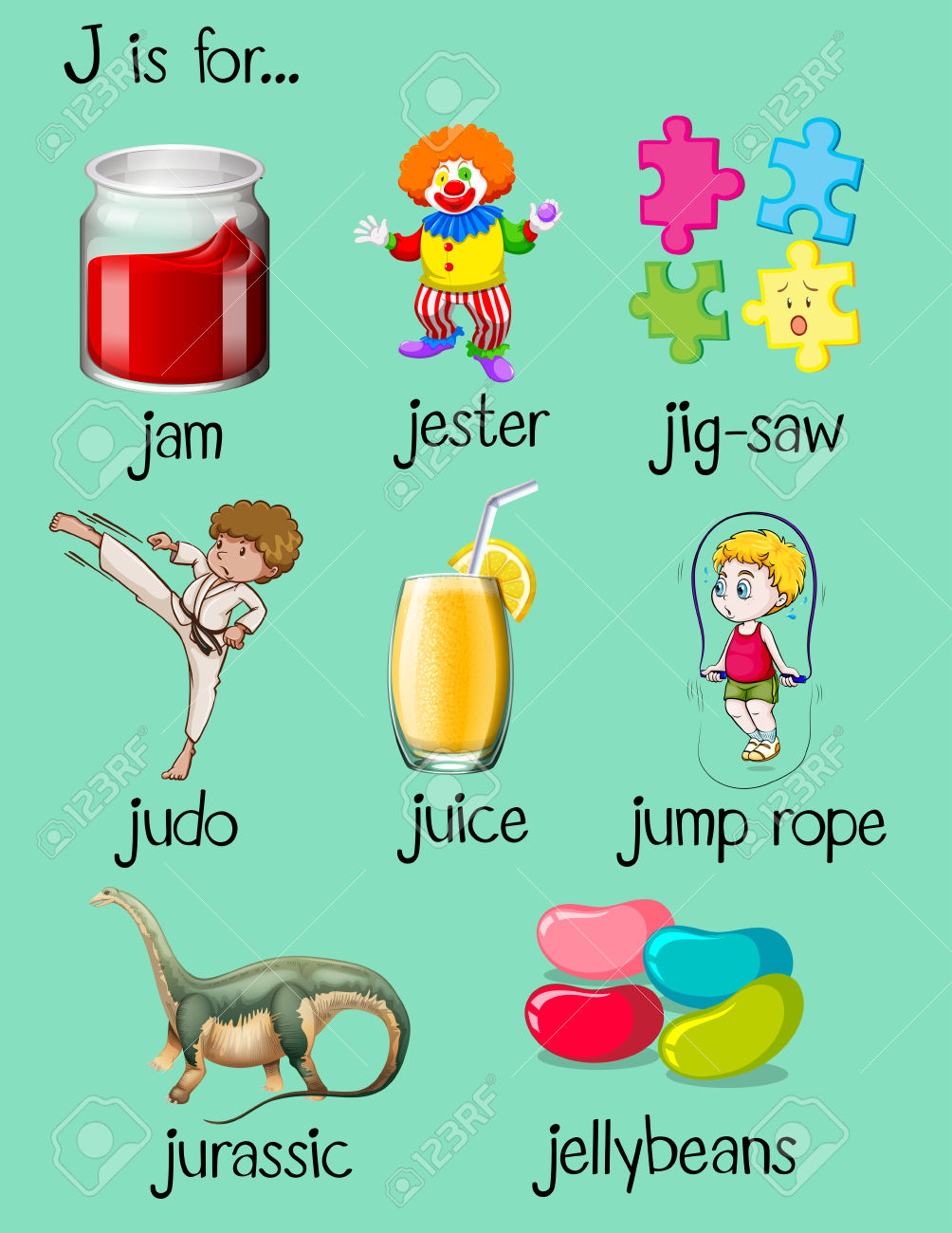 Objects With The Letter J