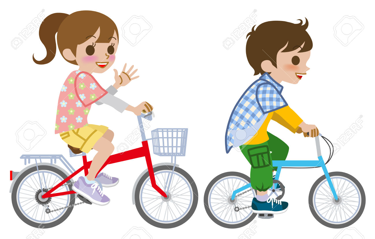 clipart girl riding bicycle - photo #11