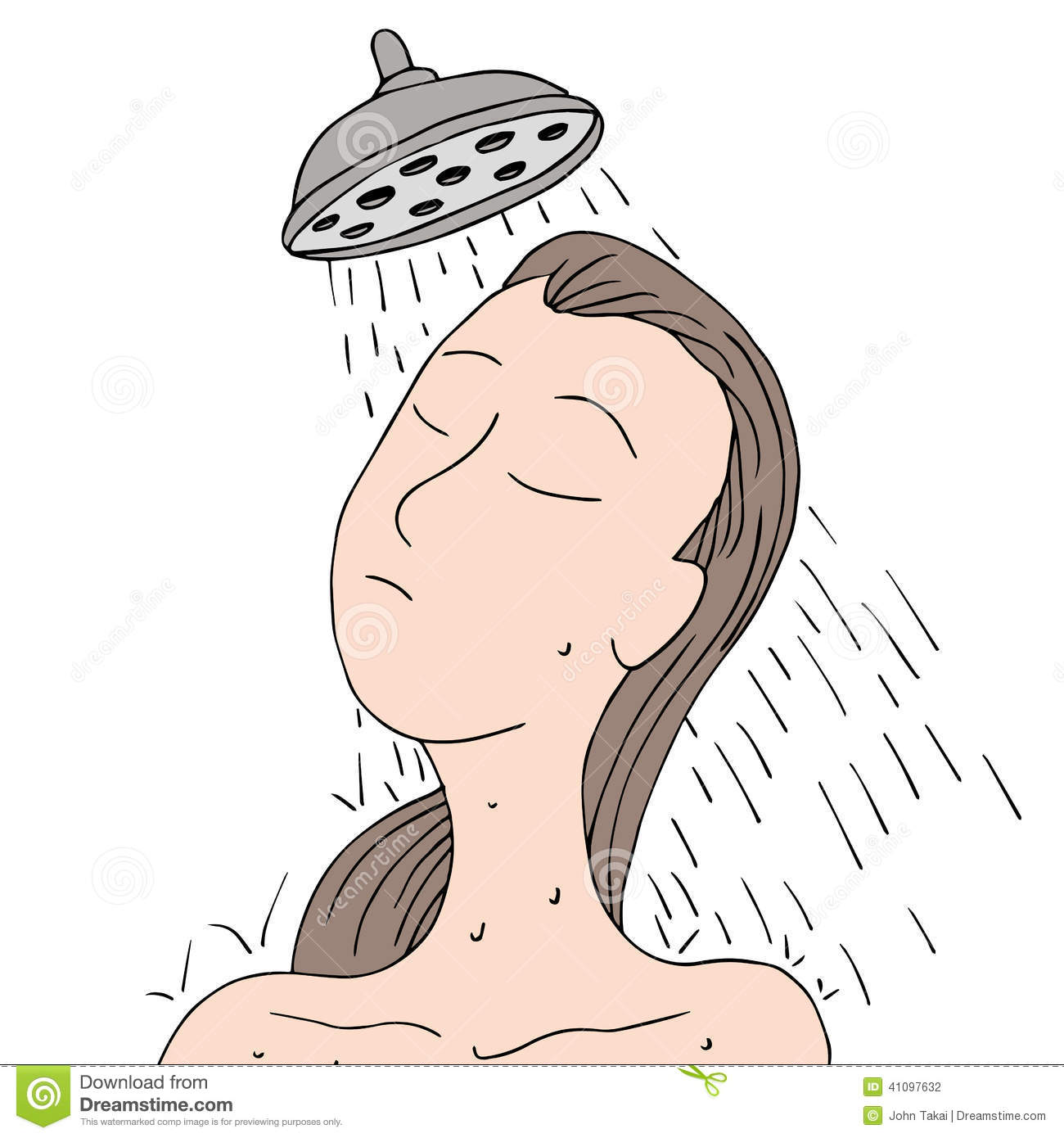 clipart of woman taking a shower - Clipground