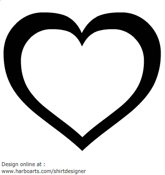 clipart outline heart - Clipground