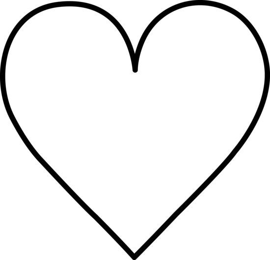 clipart outline heart - Clipground
