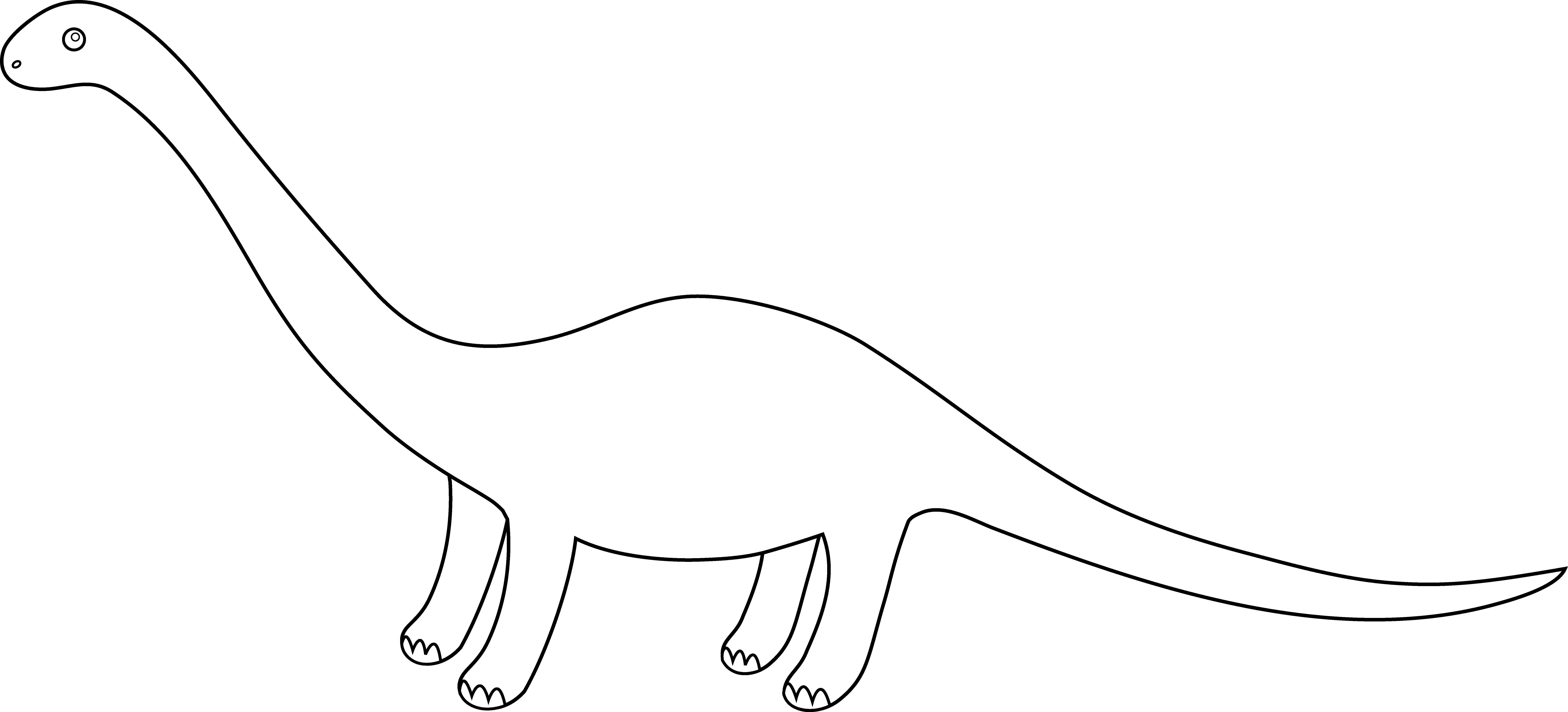 clipart outline of dinosaur - Clipground