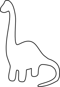 clipart outline of dinosaur - Clipground