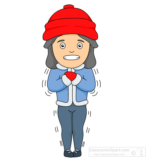 girl is very cold clipart - Clipground