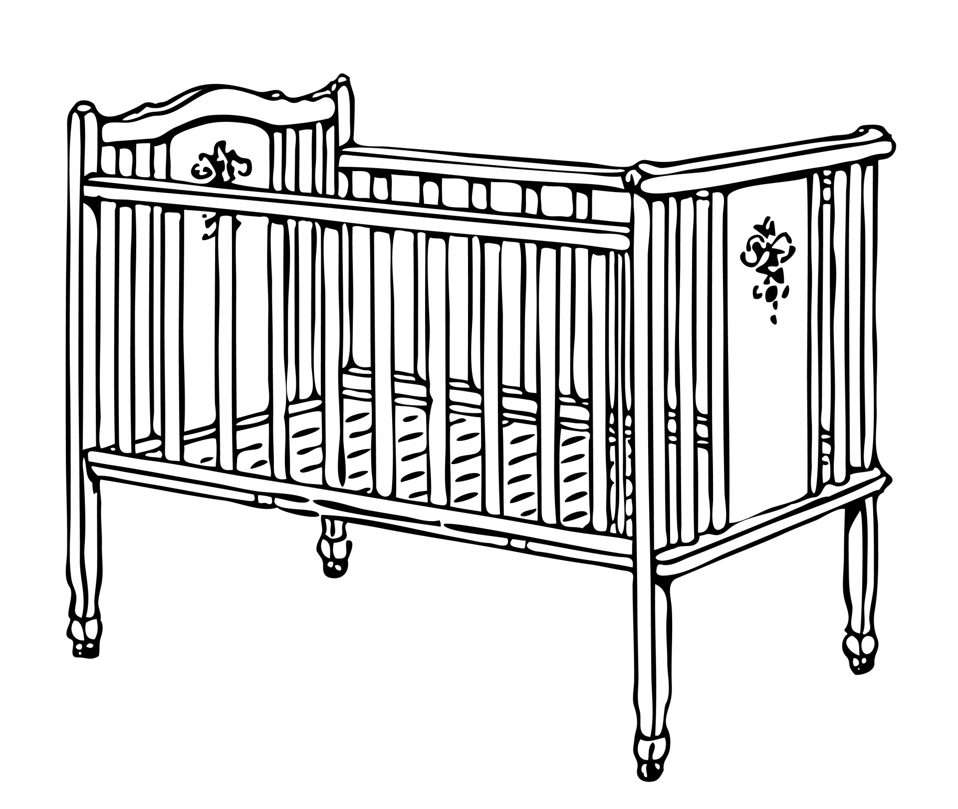 free clipart baby crib - photo #35