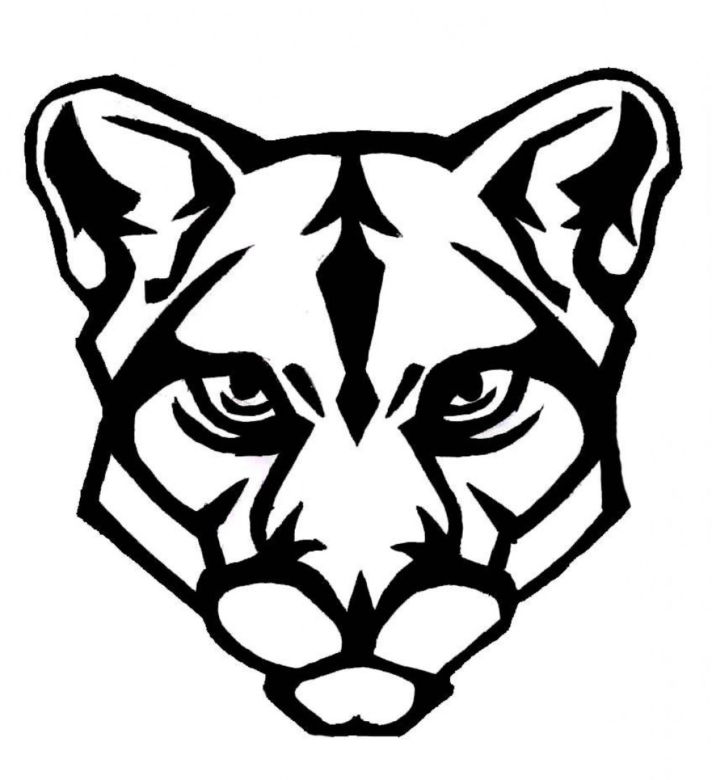 cougar face clipart - Clipground