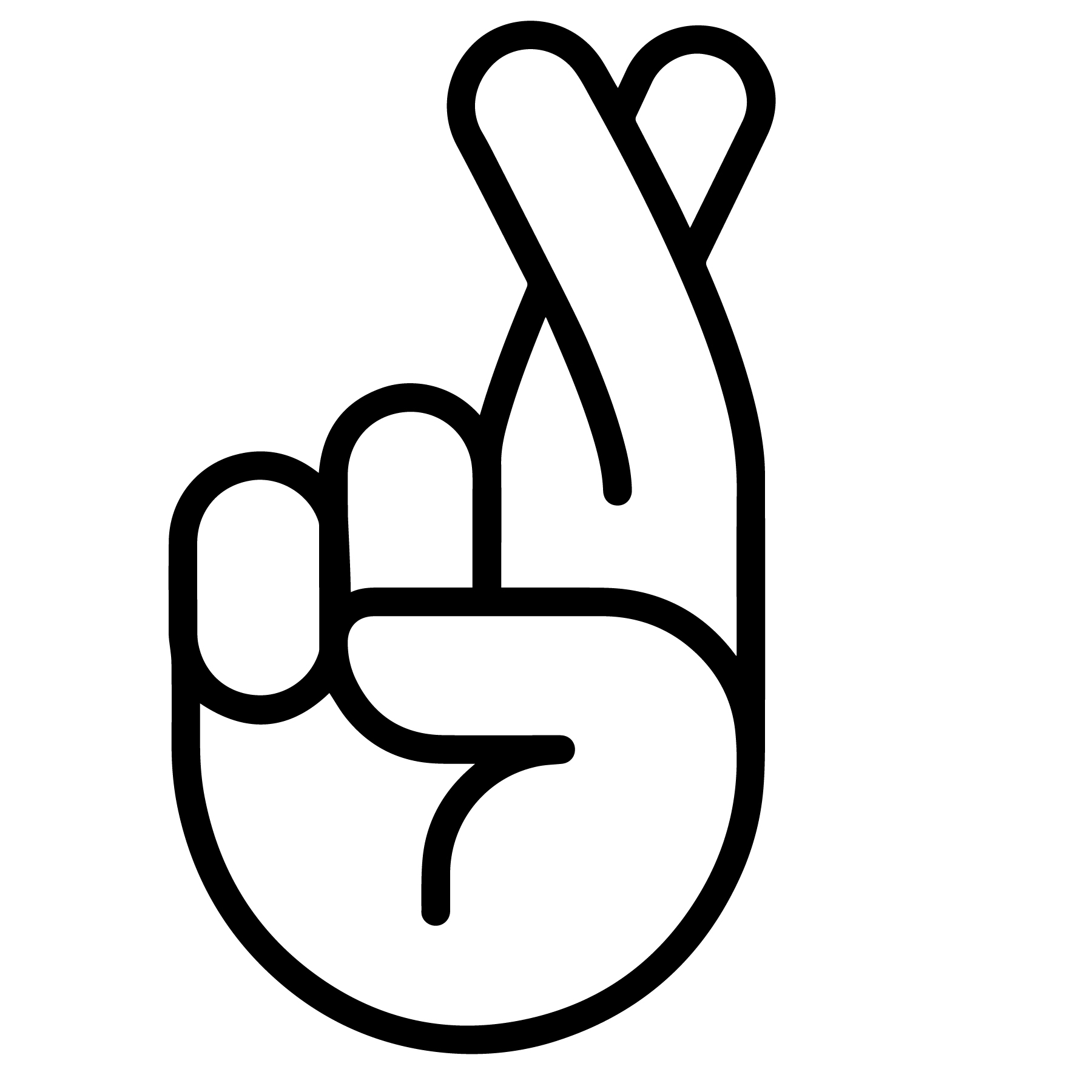 交叉手指的手绘插画矢量平面广告素材免费下载(图片编号:2145532)-六图网