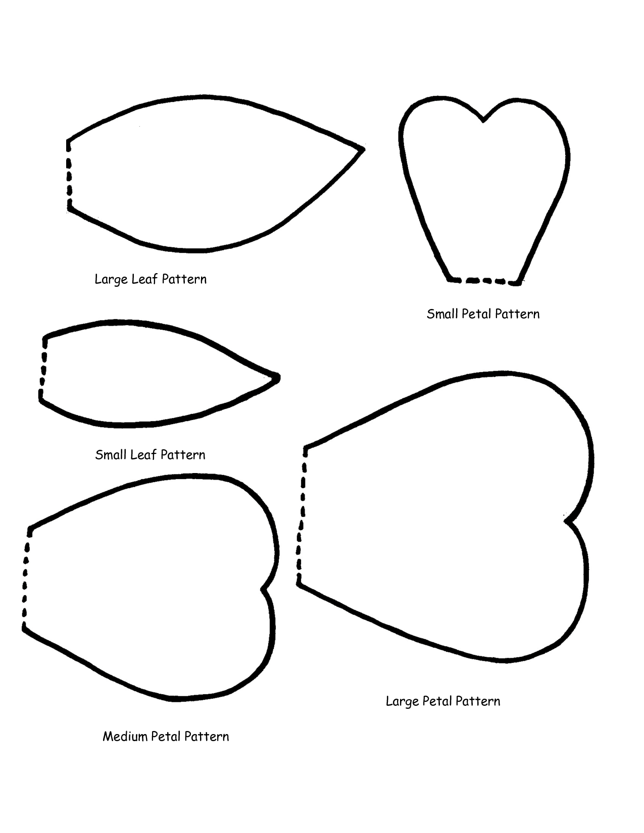 5 petal flower pattern template Clipground