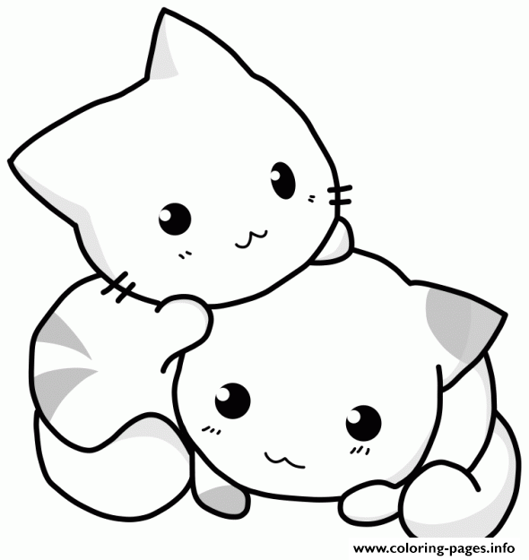 Cute Fat Cat Coloring Coloring Pages