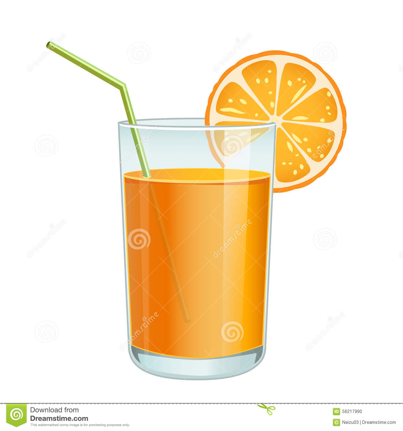 cute orange juice clipart