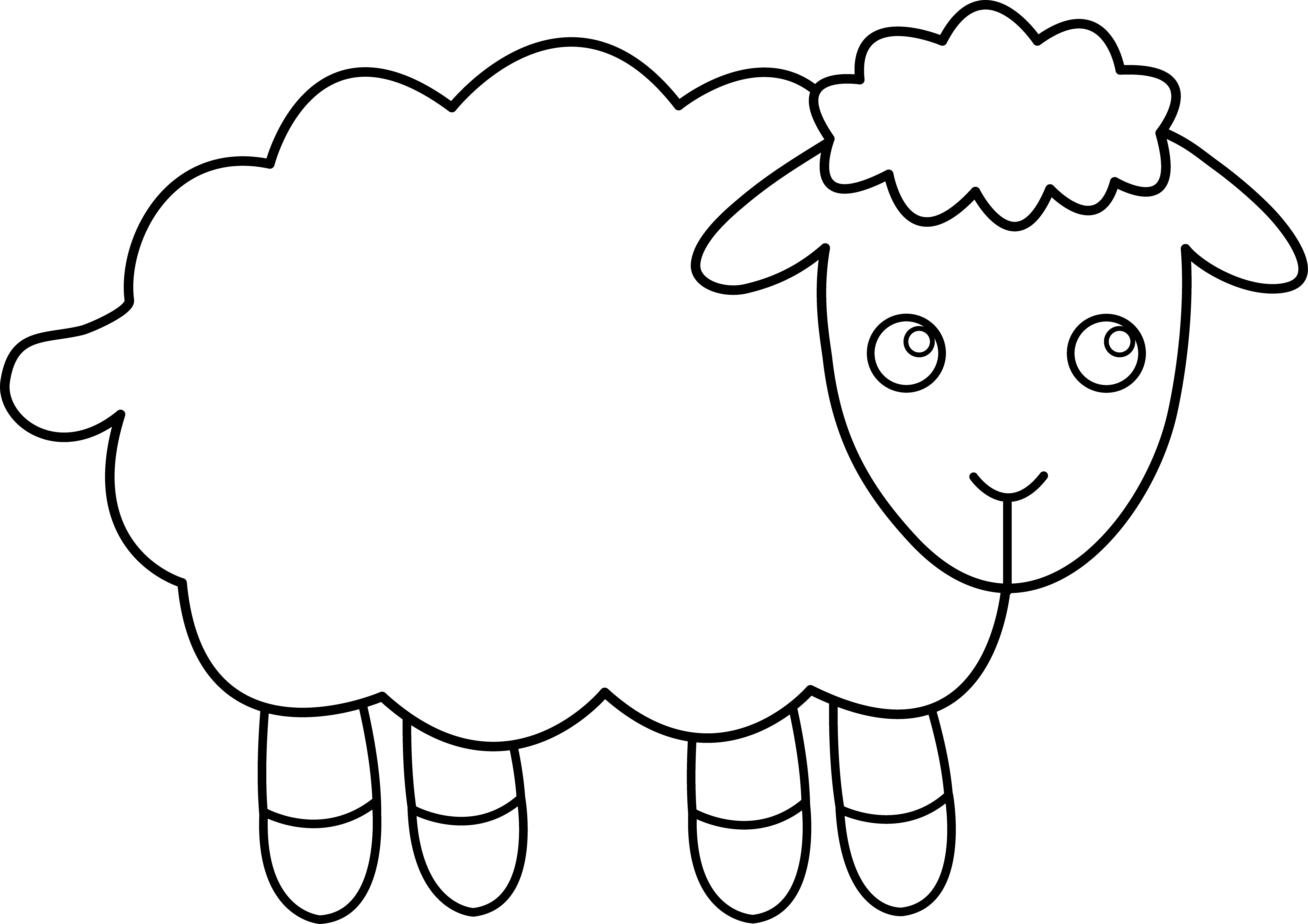 lamb head clipart outline Clipground