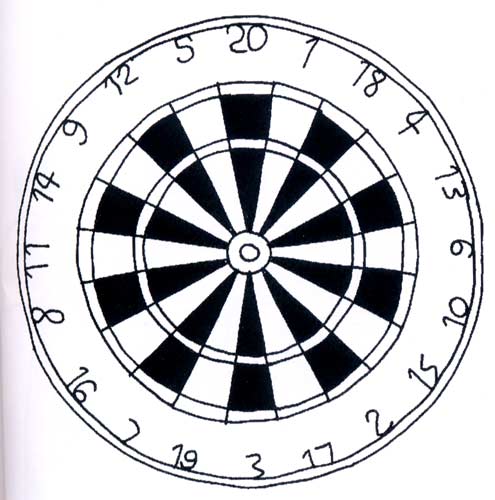 dart board coloring pages - photo #17