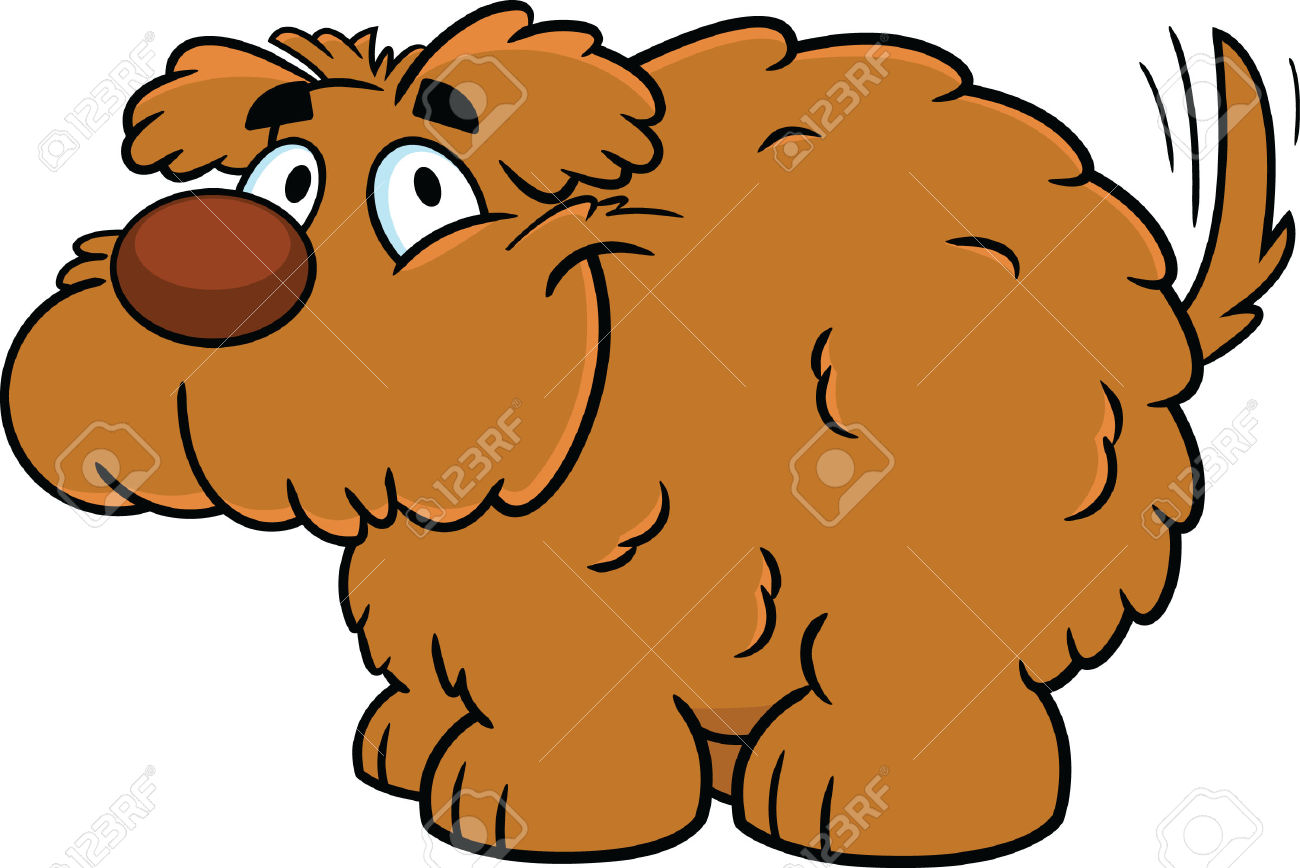 Dog Smiling Clipart / Vector Cartoon Clip Art of a Smiling Brown Dog
