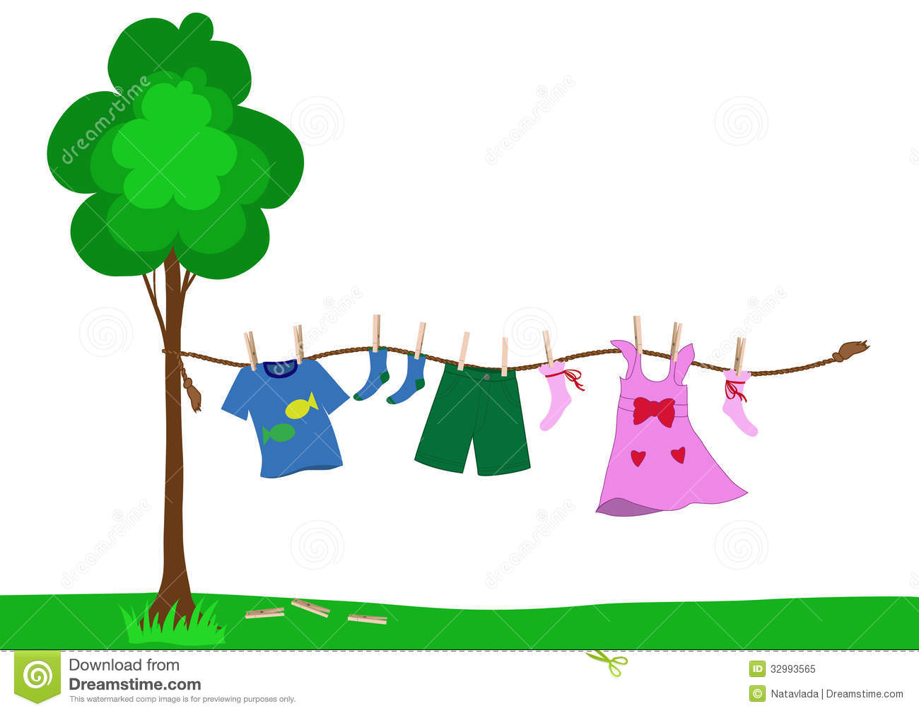clipart hanging clothes - photo #37