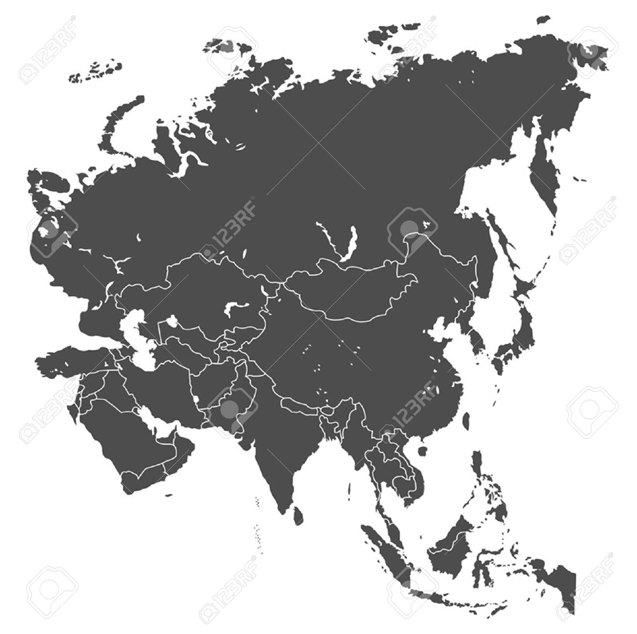 clipart map of asia - photo #22
