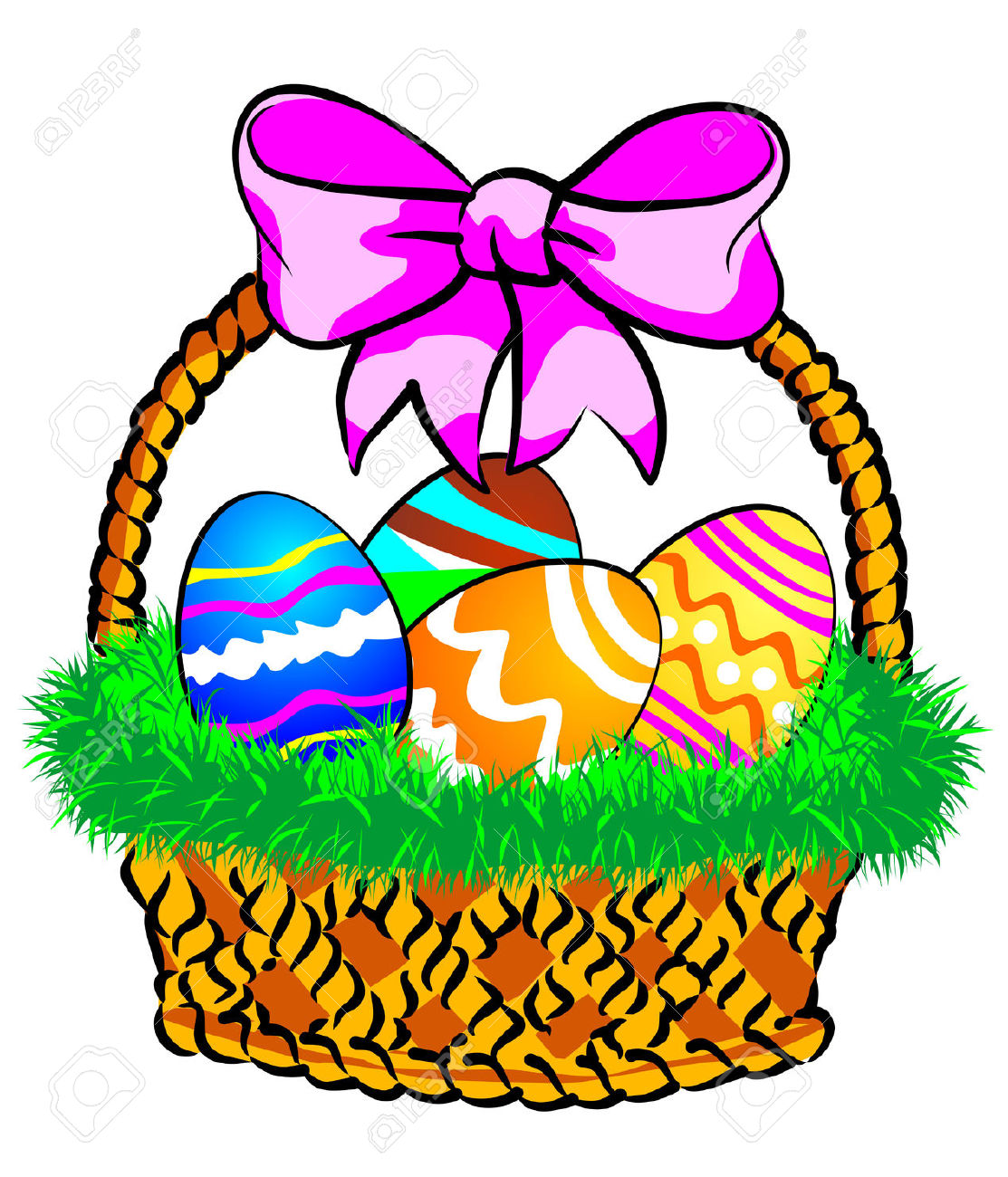 free clipart easter basket with eggs - photo #46