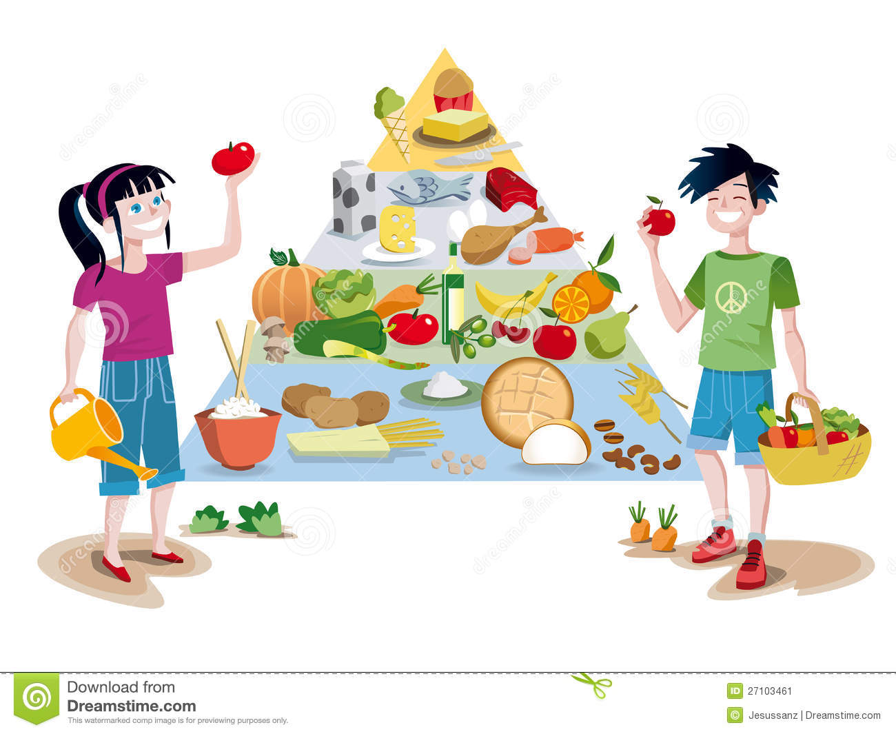 Children eating healthy food clipart. Children eating healthy food clipart.