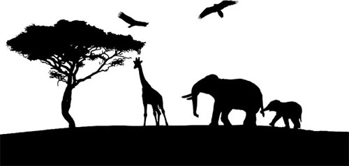 elephant silhouette clipart transparant background - Clipground