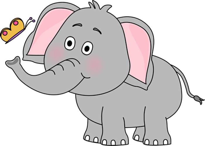 Cute Elephant Clipart SVG File