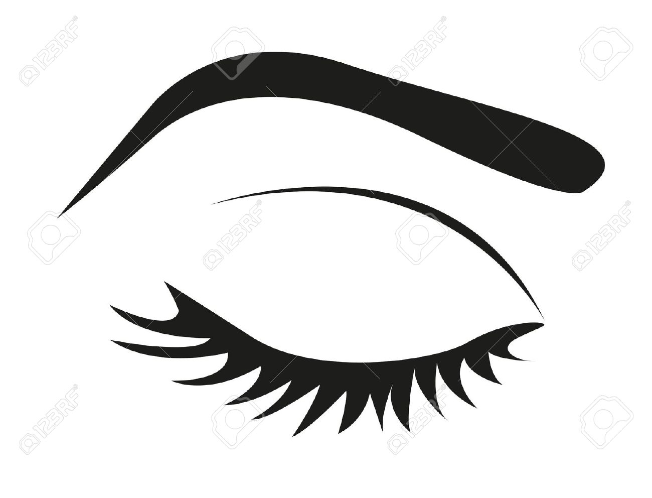eyebrow clipart black and white - Clipground