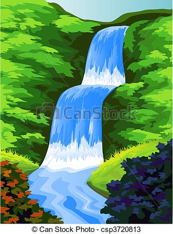 Water falls clipart - Clipground