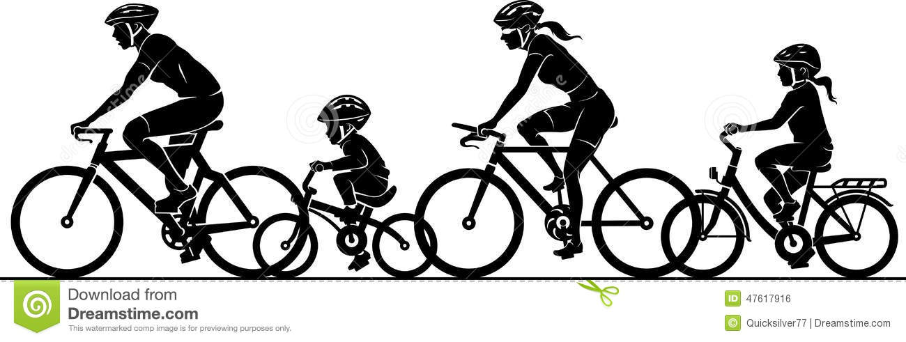 Family bike clipart - Clipground