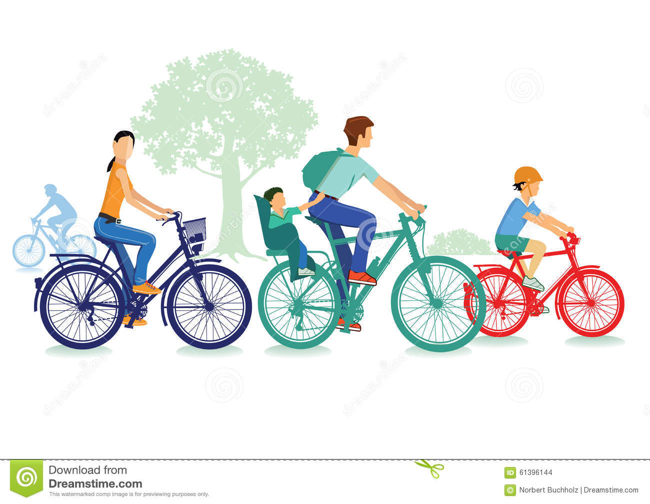 family bike ride clipart - photo #9