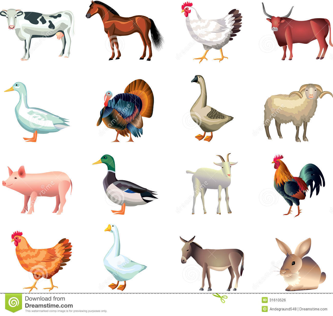 clipart animals realistic - Clipground