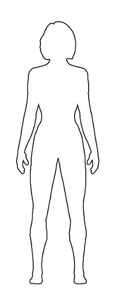 female body outline clipart - Clipground