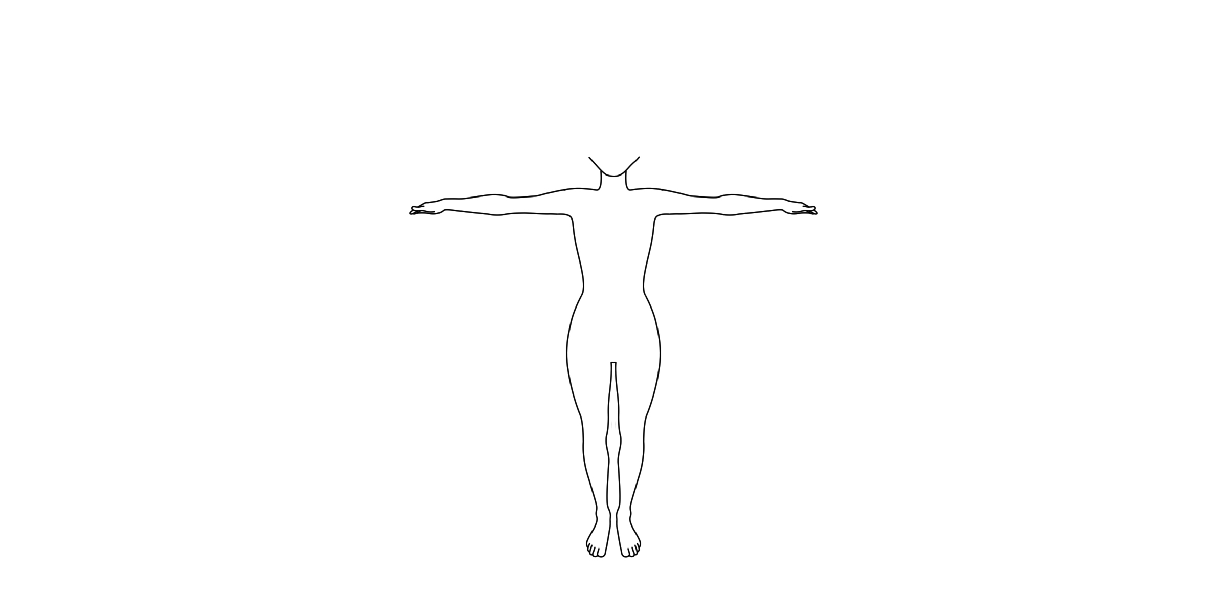 free clipart girl body drawing outline - Clipground
