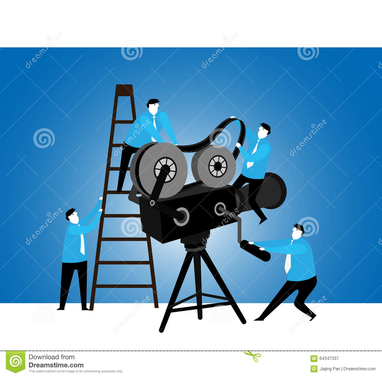 Teamwork : Projection Team Stock Illustration. Teamwork : Projection Team Stock Illustration.