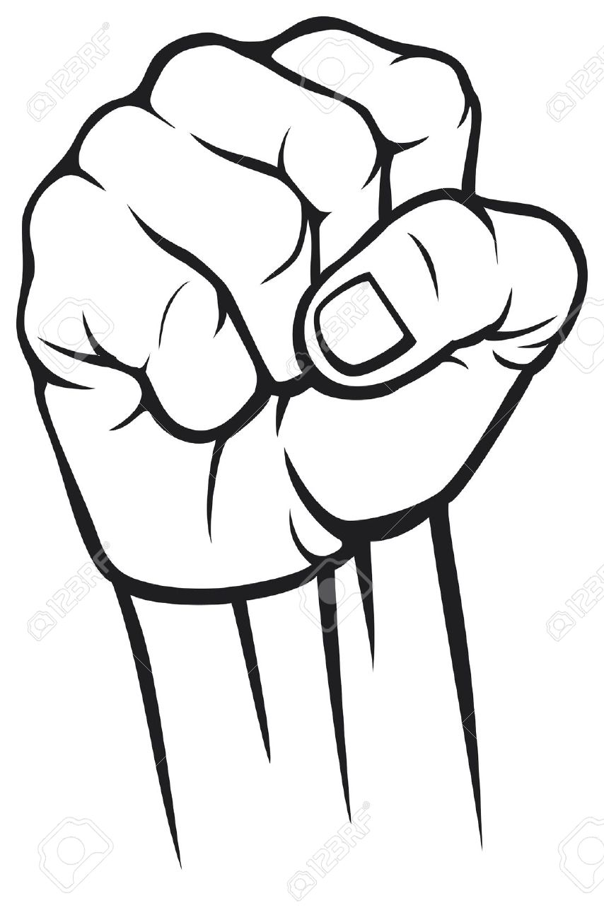 Clenched Fist Coloring Pages