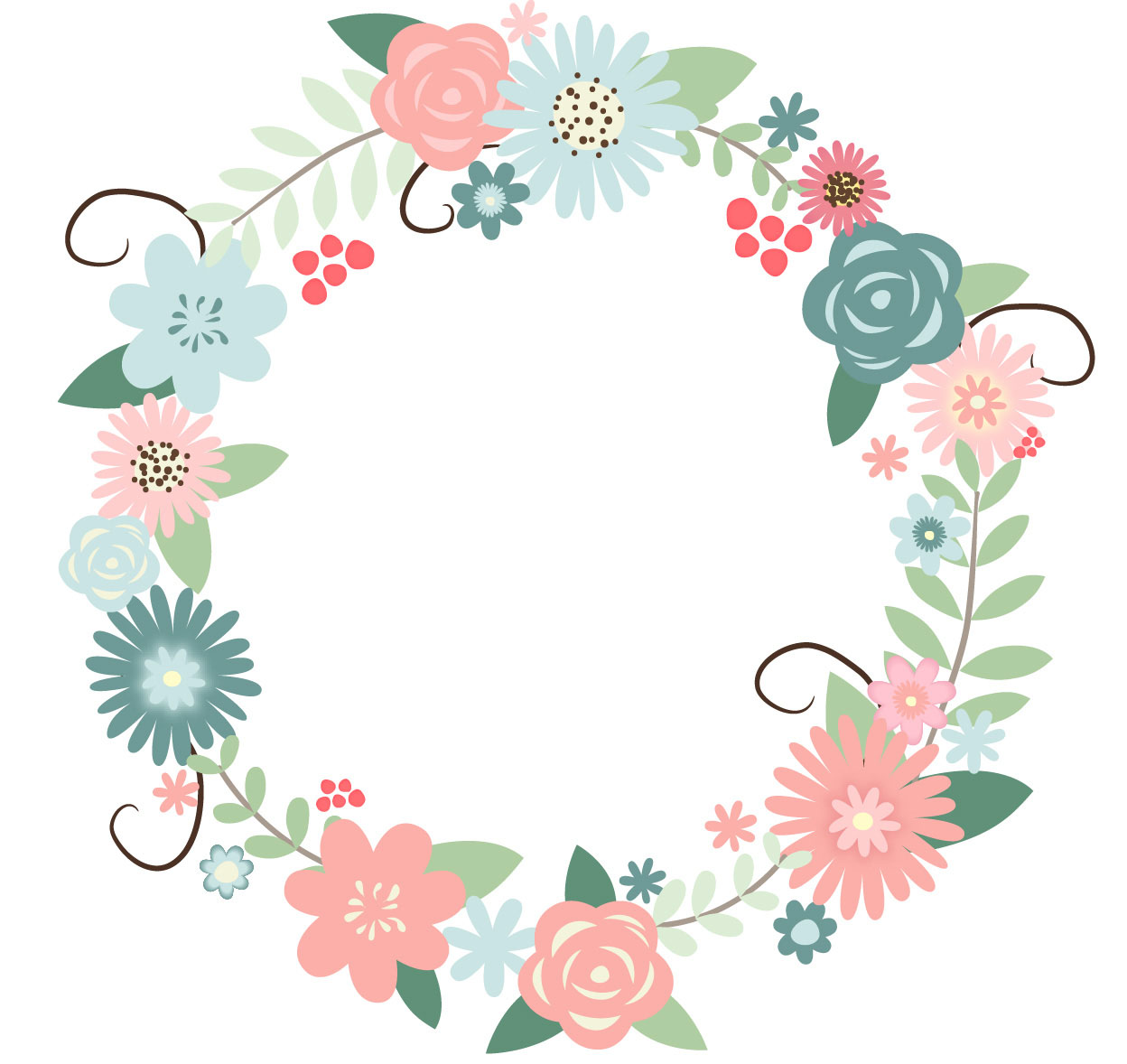 Floral wreath clipart Clipground