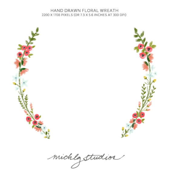 Floral wreath clipart - Clipground