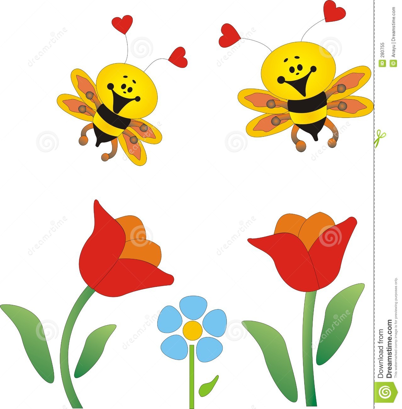 clipart bee on flower - photo #7