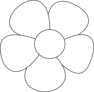 simple flower outline clipart - Clipground