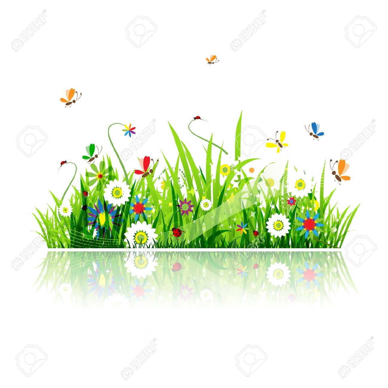 flower meadow clipart - photo #32