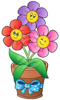 Flowers in pots clipart - Clipground