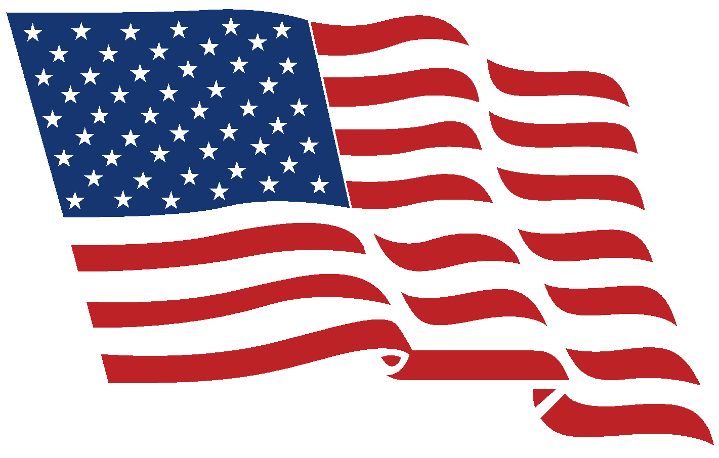 Flowing American Flag Clipart Clipground