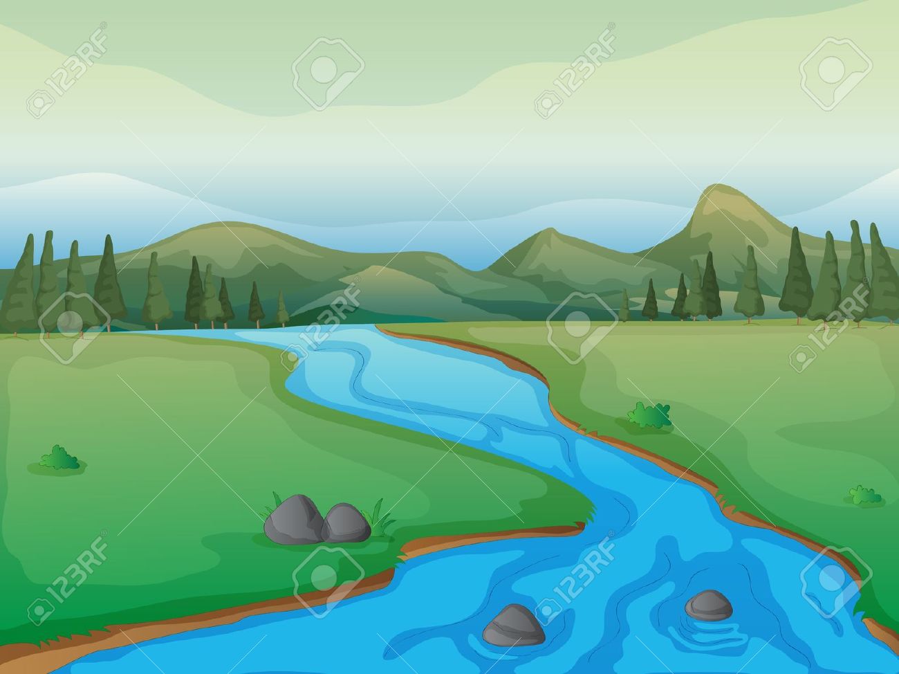clipart flowing river - photo #32