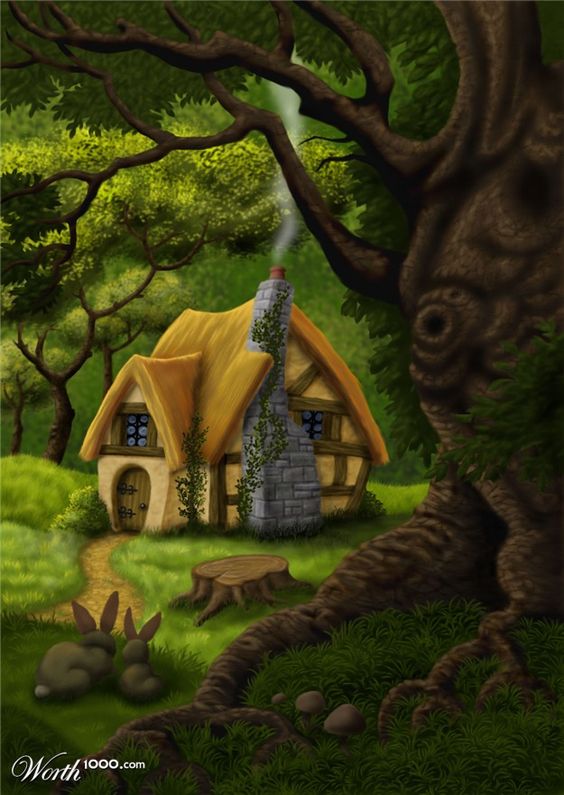 Forest house clipart - Clipground