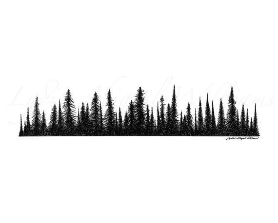 Forest silhouette clipart - Clipground