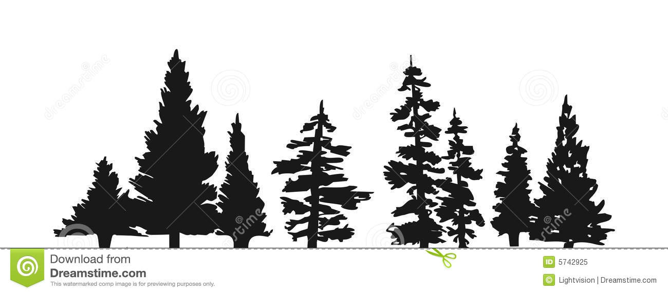 Forest silhouette clipart - Clipground